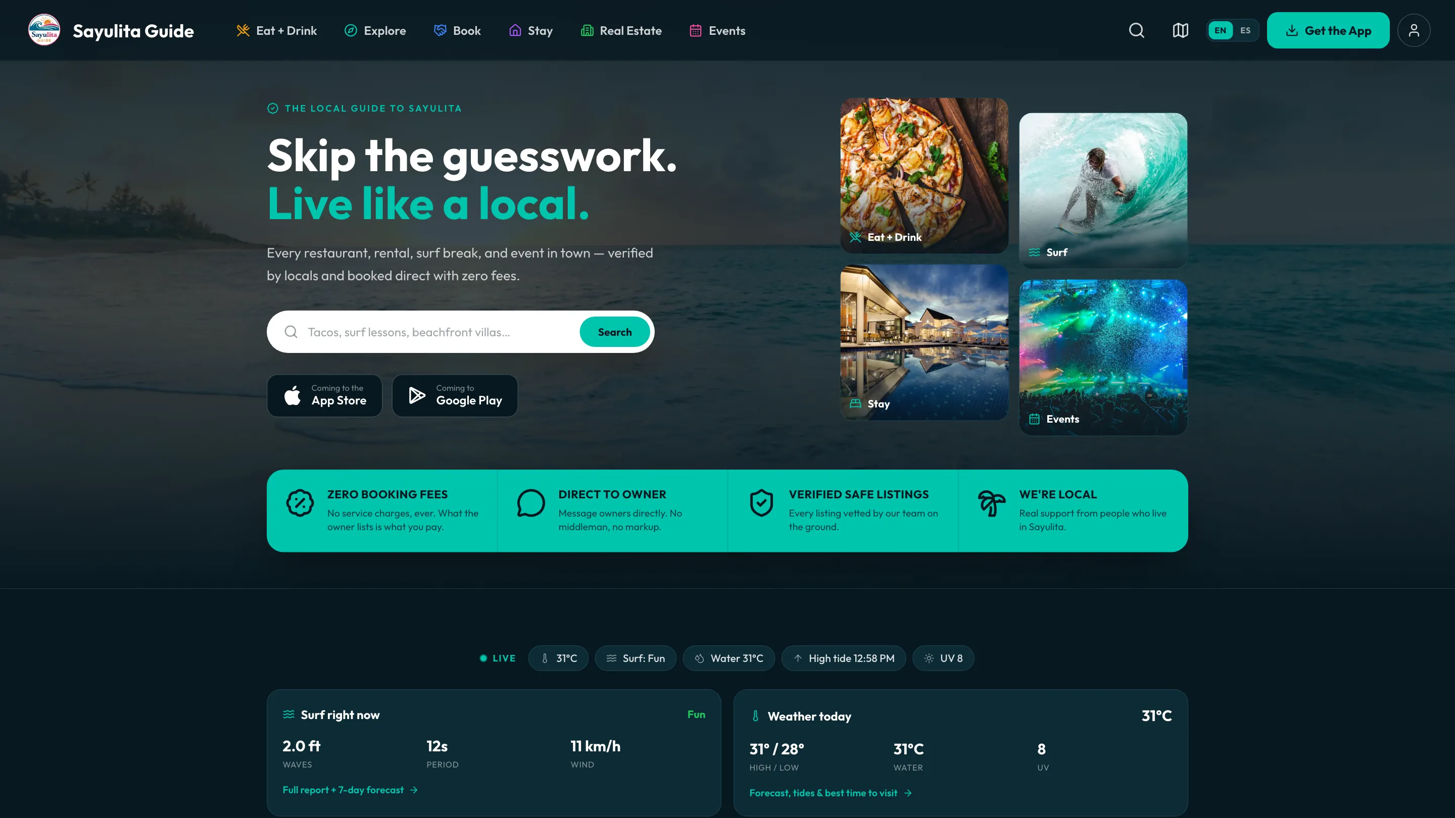 Sayulita Guide website designed by Get X Media